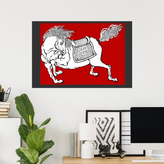 中国の馬 ポスター (ホームオフィス)