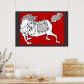 中国の馬 ポスター (キッチン)