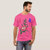 中国の麻雀マージャンゲーム花菊 Tシャツ (正面フル)