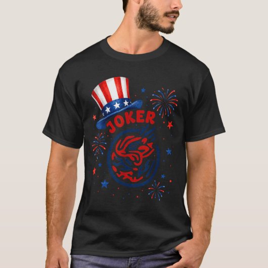 中国の麻雀 笑うピエロ タイル 麻雀 4番目 Tシャツ (正面)