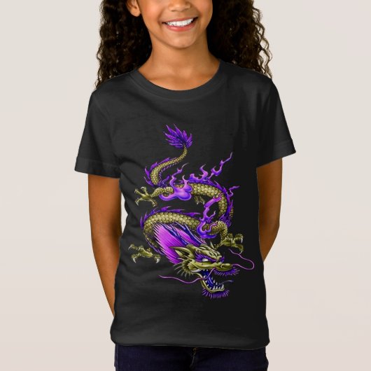 中国の黄色い賢いドラゴン神話の生き物  Tシャツ (正面)