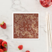 中国の龍モダン スタンダードカクテルナプキン (インサイチュ)