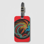 「中国の龍孔雀」 ラゲッジタグ (正面縦)