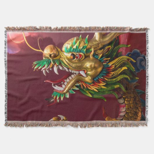 中国の龍 スローブランケット (正面)