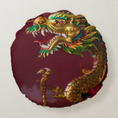 中国の龍 ラウンドクッション (裏面)