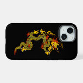 中国の龍 iPhone 15ケース (裏面横)