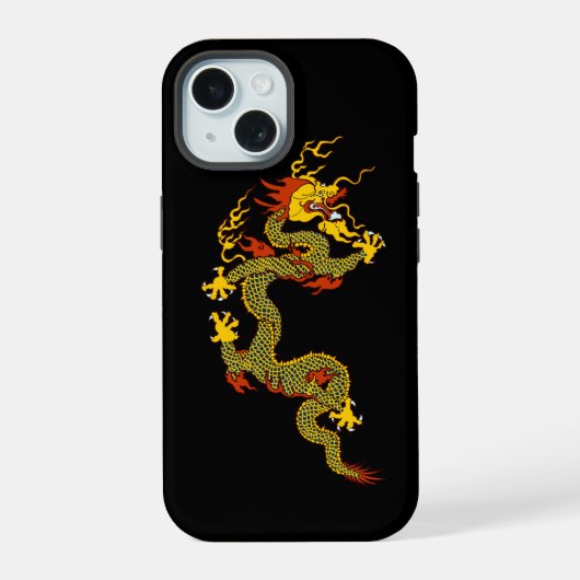 中国の龍 iPhone 15ケース (裏面)