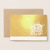 中国の2021年伝統モダンラグジュアリーGC 箔カード (裏面封筒付き)