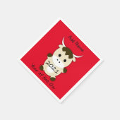 中国の2021年正月 スタンダードカクテルナプキン (角)