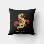 中国の2024年旧正月ドラゴンパーソナライズされた クッション (裏面)
