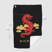 中国の2024年旧正月ドラゴンパーソナライズされた ゴルフタオル (インサイチュ)