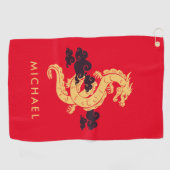 中国の2024年旧正月ドラゴンパーソナライズされた ゴルフタオル (横)