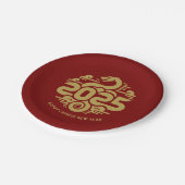 中国の2025年の新年 ペーパープレート (アングル)