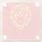 中国の2025年の旧正月4723木材 ガラスコースター (裏面)