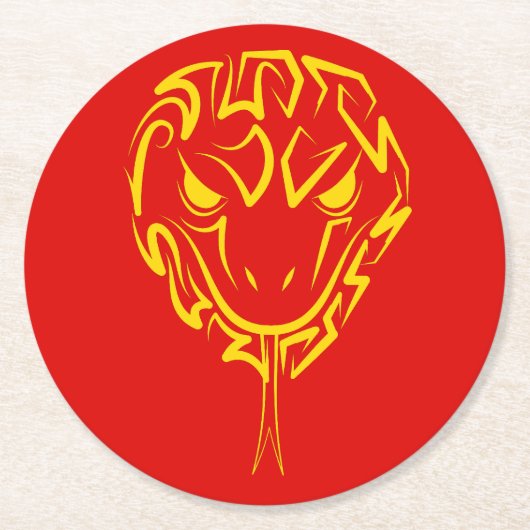 中国の2025年の旧正月4723木材 ラウンドペーパーコースター (正面)