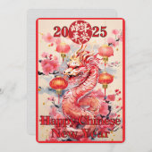 中国の2025年の旧正月 シーズンカード (正面/裏面)