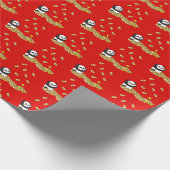 中国の2025年パンダの新年 ラッピングペーパー (角)