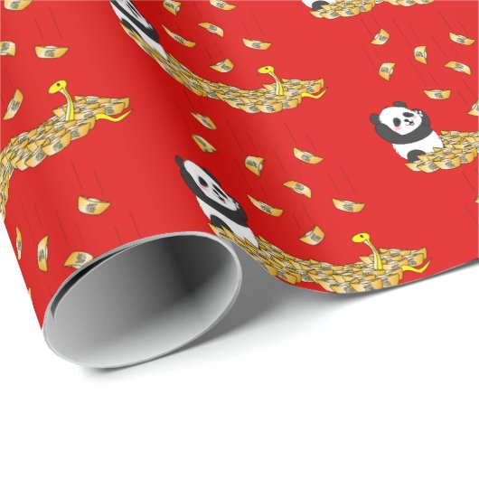 中国の2025年パンダの新年 ラッピングペーパー (ロールコーナー)