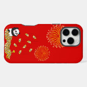 中国の2025年パンダの新年 iPhoneケース (裏面横)
