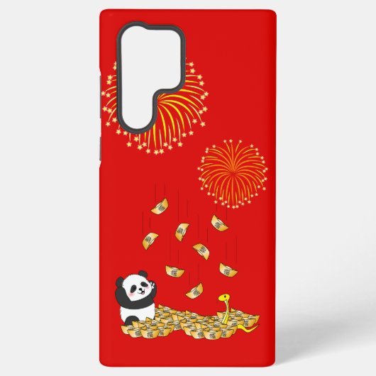 中国の2025年パンダの新年 SAMSUNG GALAXYケース (裏面)