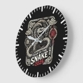 中国の2025年正月 ラージ壁時計 (傾斜)