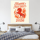 中国の2026年炎の馬 キャンバスプリント (インサイチュ (寝室))