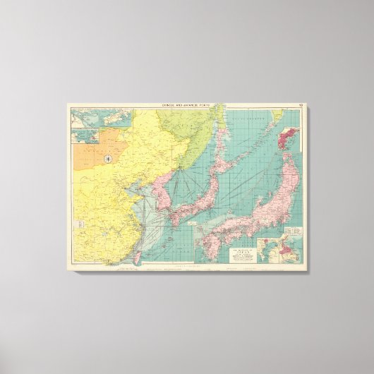 中国の，ポー日本のト キャンバスプリント (正面)