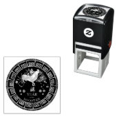 中国の〔占星術の〕十二宮図のルースターID542 セルフインキングスタンプ (インサイチュ)