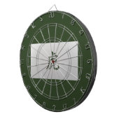 中国の〔占星術の〕十二宮図の記号タイガーグリーン ダーツボード (正面右)