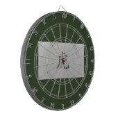 中国の〔占星術の〕十二宮図の記号タイガーグリーン ダーツボード (正面左)