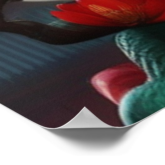 中国の〔占星術の〕十二宮図アート辰年オーガニックパンク ポスター (角)