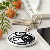 中国の〔占星術の〕十二宮図カレンダーモンキー猴キーチェーン キーホルダー (側面)