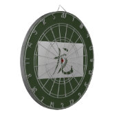 中国の〔占星術の〕十二宮図サインドラゴングリーン ダーツボード (正面左)