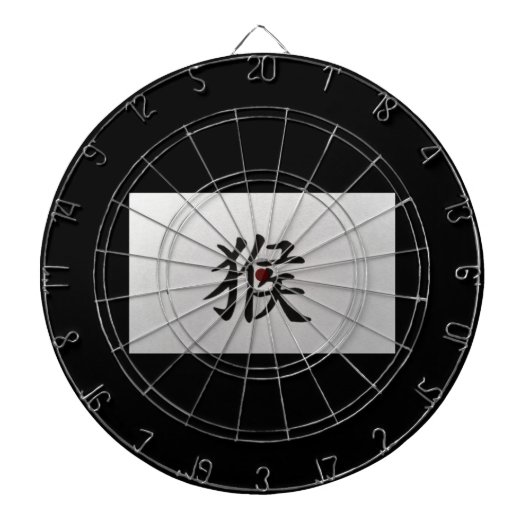 中国の〔占星術の〕十二宮図サインモンキーブラック ダーツボード (正面)