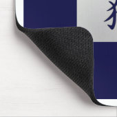 中国の〔占星術の〕十二宮図サインモンキーブルー マウスパッド (コーナー)