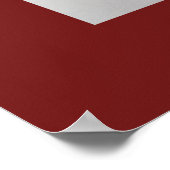 中国の〔占星術の〕十二宮図サインモンキーレッド ポスター (角)