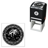 中国の〔占星術の〕十二宮図ドラゴンID542 セルフインキングスタンプ (インサイチュ)