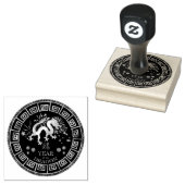 中国の〔占星術の〕十二宮図ドラゴンID542 ラバースタンプ (押印)