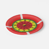 中国の〔占星術の〕十二宮図ホイール紙プレート ペーパープレート (アングル)