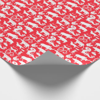 中国の〔占星術の〕十二宮図包装紙 ラッピングペーパー