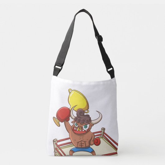 中国の〔占星術の〕十二宮図型 クロスボディバッグ (正面)