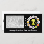 中国の〔占星術の〕十二宮図年のスネークフォトカード シーズンカード (正面/裏面)