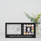 中国の〔占星術の〕十二宮図年のラビットフォトカード シーズンカード (スタンド正面)