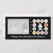 中国の〔占星術の〕十二宮図年のラビットフォトカード シーズンカード (正面)