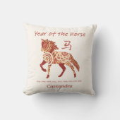 中国の〔占星術の〕十二宮図年 クッション (正面)