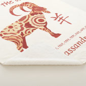 中国の〔占星術の〕十二宮図年 シェルパブランケット (3/4)