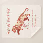 中国の〔占星術の〕十二宮図年 シェルパブランケット (正面(横))