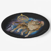 中国の〔占星術の〕十二宮図年 ペーパープレート (アングル)