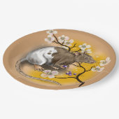 中国の〔占星術の〕十二宮図年 ペーパープレート (アングル)