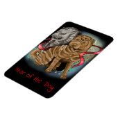 中国の〔占星術の〕十二宮図年 マグネット (左側)